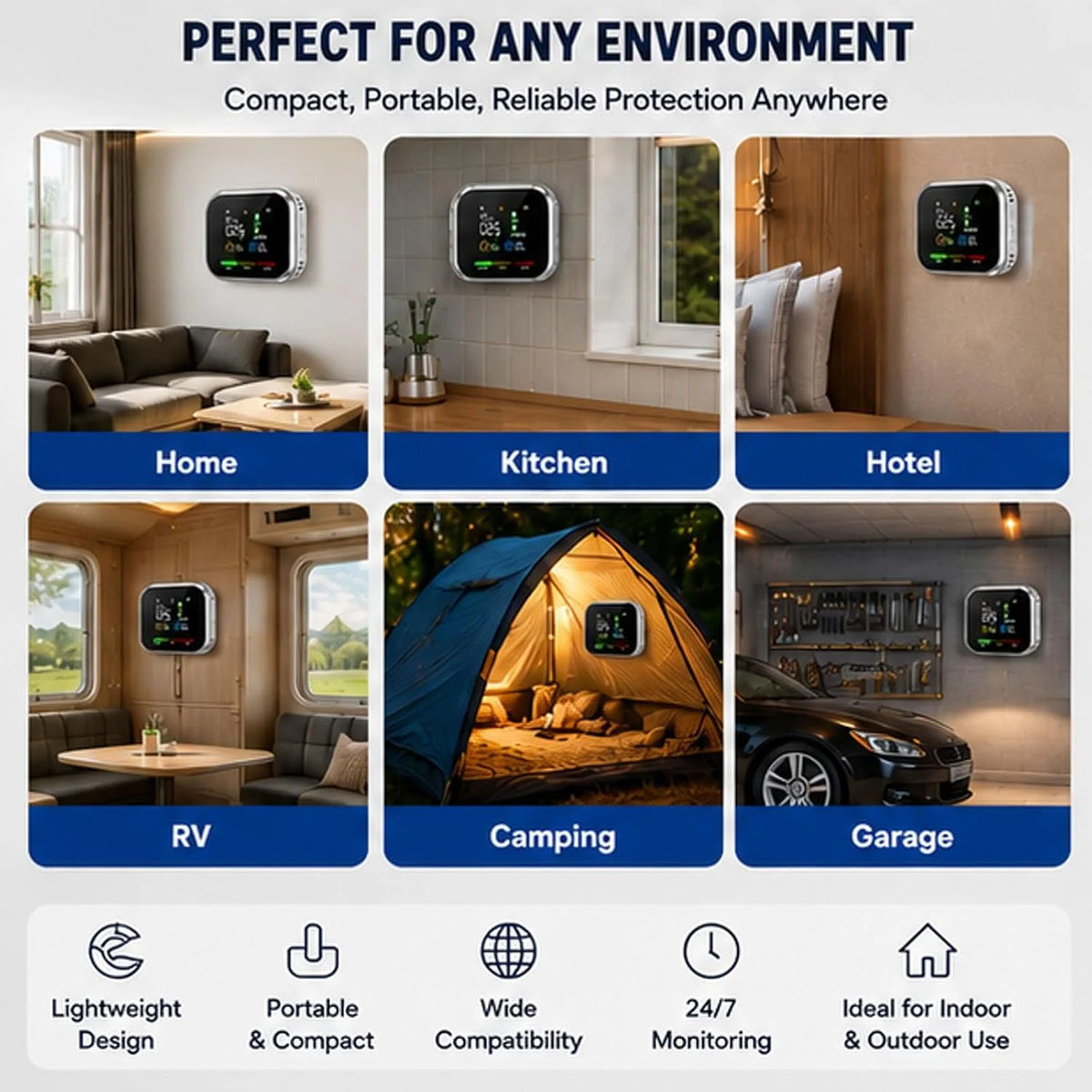 Purpose-Built Multi-Function Home Safety Detector - CO,Gas