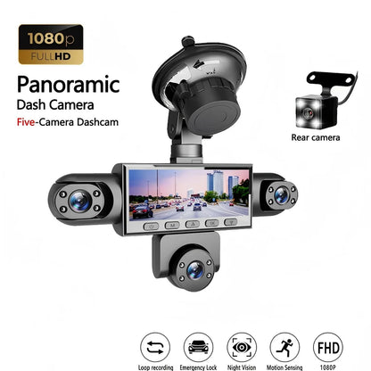 Purpose-Built HD 1080P Multi-Lens Dash Cam with Night Vision