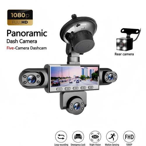 Purpose-Built HD 1080P Multi-Lens Dash Cam with Night Vision