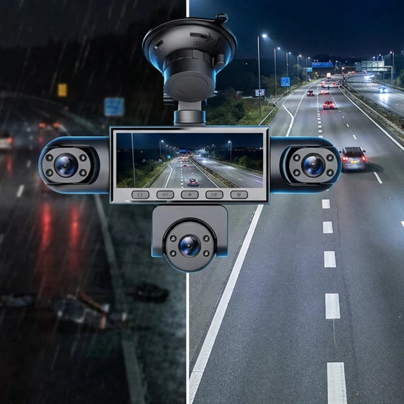 Purpose-Built HD 1080P Multi-Lens Dash Cam with Night Vision