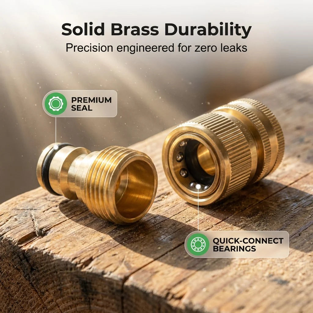 Outdoor Garden Hose Quick Connector for Garden Display
