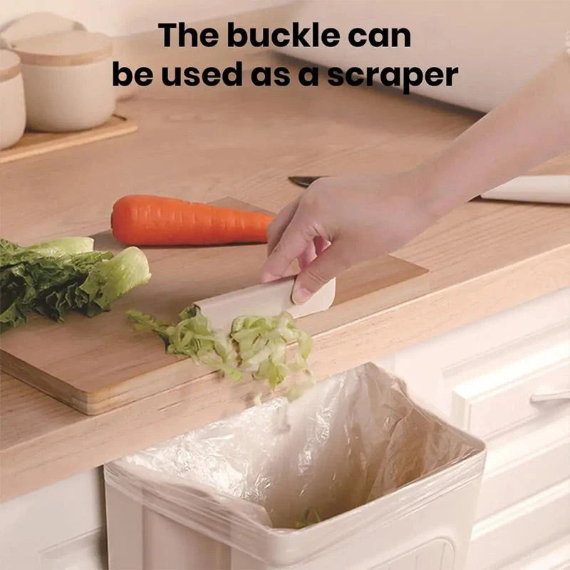 Space-Saving Collapsible Hanging Trash Can for Kitchen Cabinets