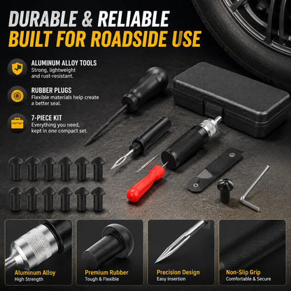 Vehicle-Ready Mushroom Tire Repair Kit – Compact Roadside Puncture