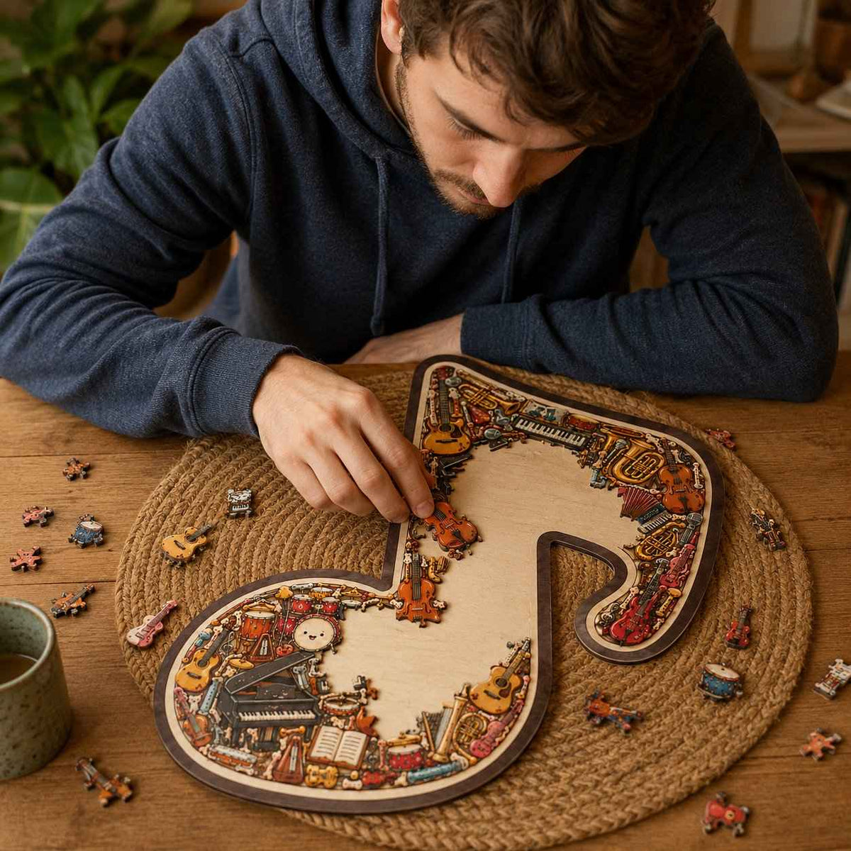 Hands-On Musical Note Instrument – Puzzle Ornament for Creative Play