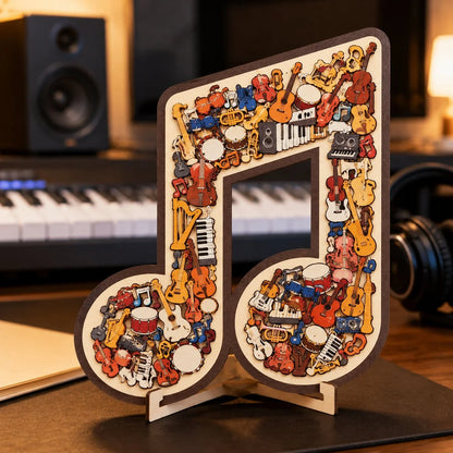 Hands-On Musical Note Instrument – Puzzle Ornament for Creative Play