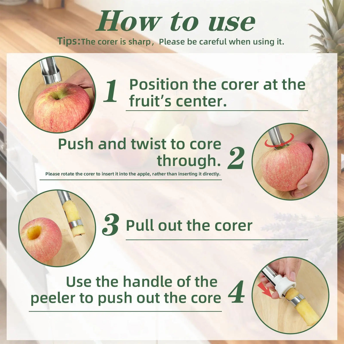 Practical Kitchen Gadget – Core & Peel All Fruits