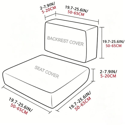 Stretch Sofa Cushion Cover Set, Available in 4, 8 or 12 Pieces
