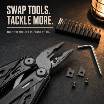 Vehicle-Ready 16-in-1 Camping Multi-Tool with Full-Size Scissors &