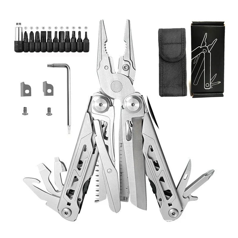 Vehicle-Ready 16-in-1 Camping Multi-Tool with Full-Size Scissors &