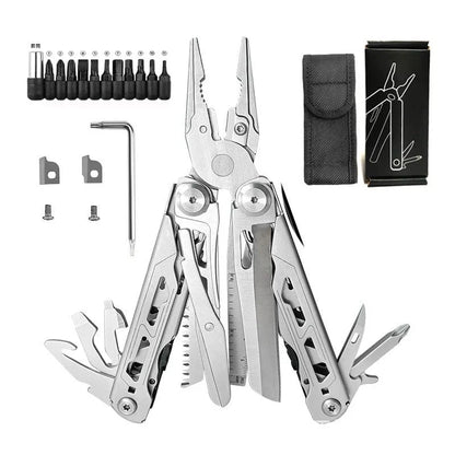 Vehicle-Ready 16-in-1 Camping Multi-Tool with Full-Size Scissors &
