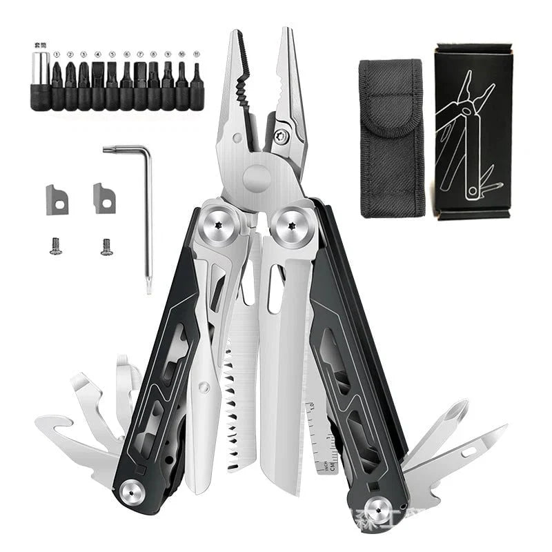Vehicle-Ready 16-in-1 Camping Multi-Tool with Full-Size Scissors &