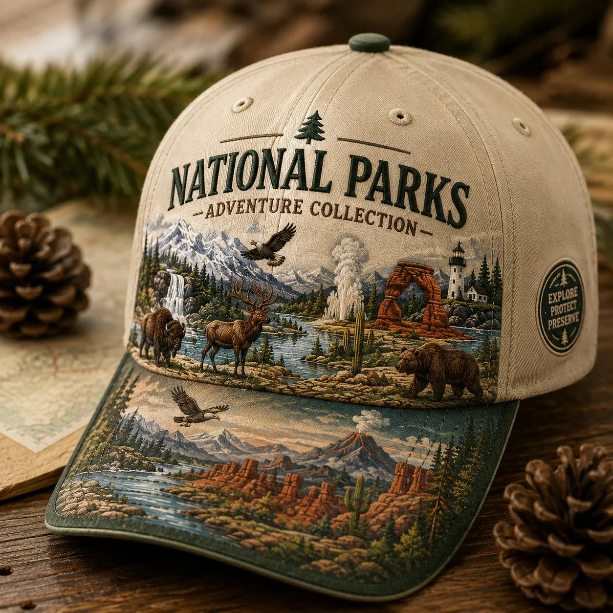 Vehicle-Ready National Park Adventure Cap – Carry the Outdoors