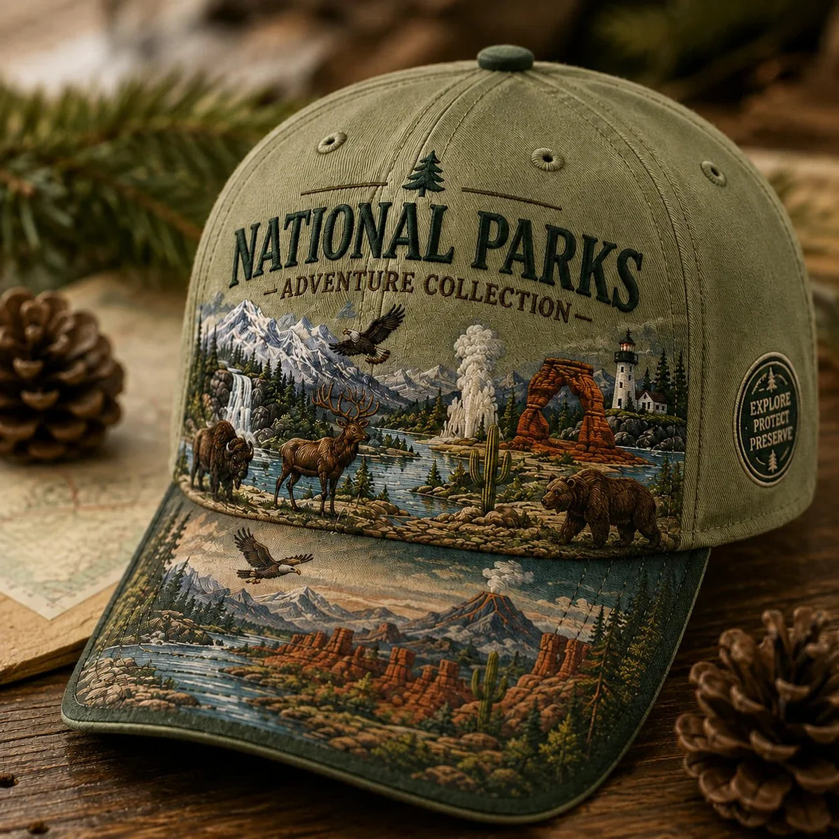 Vehicle-Ready National Park Adventure Cap – Carry the Outdoors