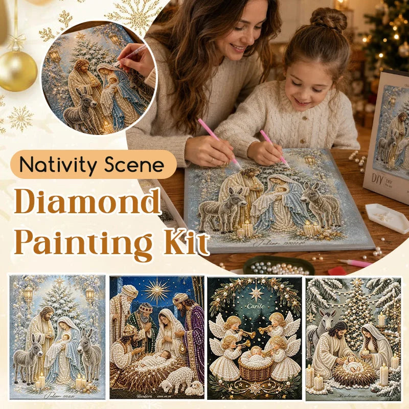 Hands-On Nativity Scene Diamond Painting Kit for Creative Play