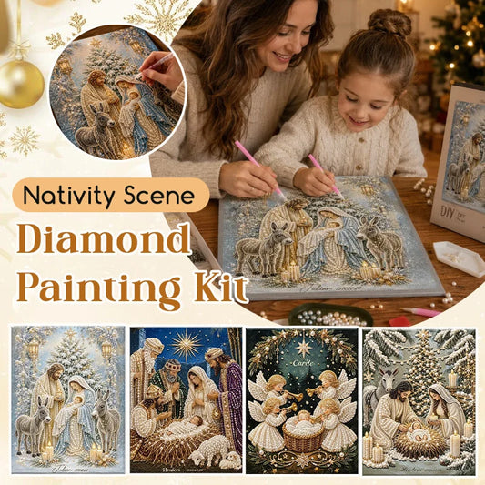 Hands-On Nativity Scene Diamond Painting Kit for Creative Play