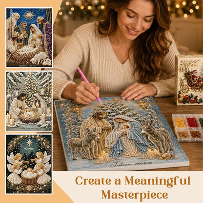 Hands-On Nativity Scene Diamond Painting Kit for Creative Play