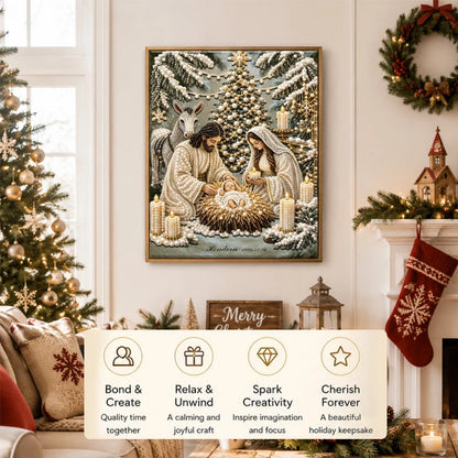 Hands-On Nativity Scene Diamond Painting Kit for Creative Play