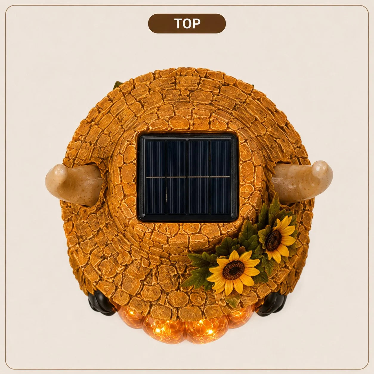 Outdoor Solar Highland Cow Pumpkin Light for Garden Display