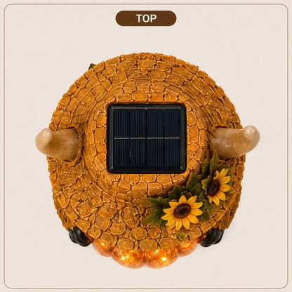 Outdoor Solar Highland Cow Pumpkin Light for Garden Display