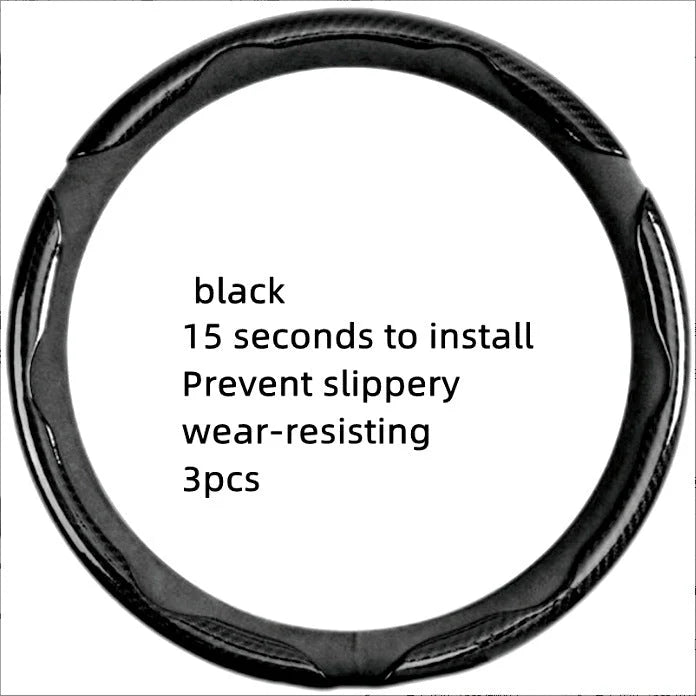 Vehicle-Ready Non-Slip Car Steering Wheel Cover for 15 Inch