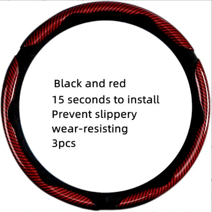 Vehicle-Ready Non-Slip Car Steering Wheel Cover for 15 Inch