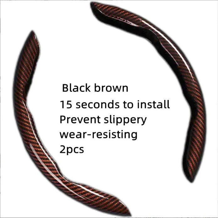 Vehicle-Ready Non-Slip Car Steering Wheel Cover for 15 Inch