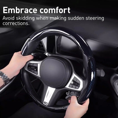 Vehicle-Ready Non-Slip Car Steering Wheel Cover for 15 Inch