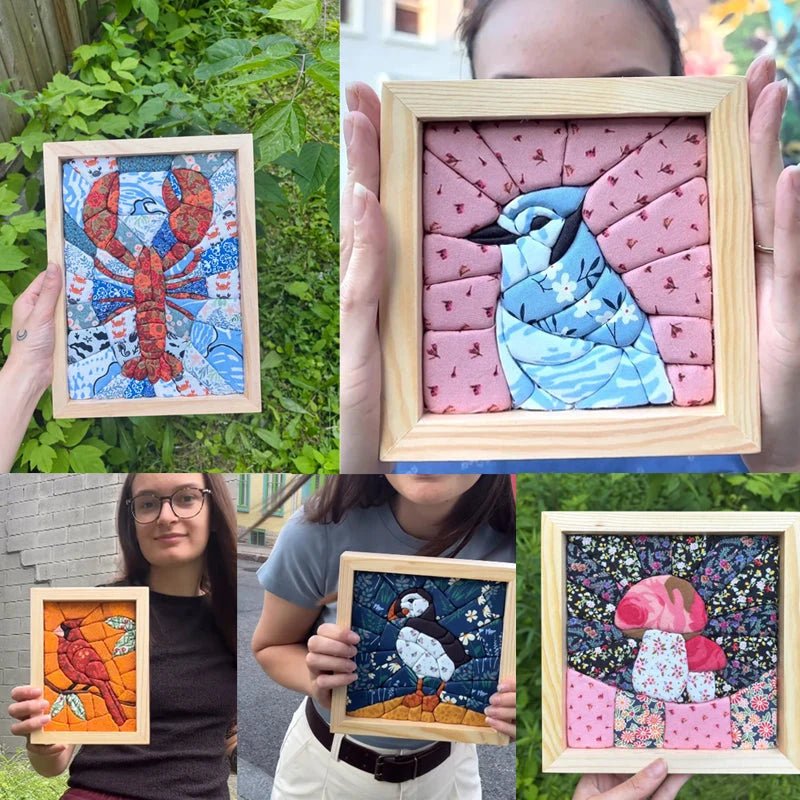 Hands-On No-Sew Kinusaiga Fabric Art Kit – DIY Fabric Tucking Wall