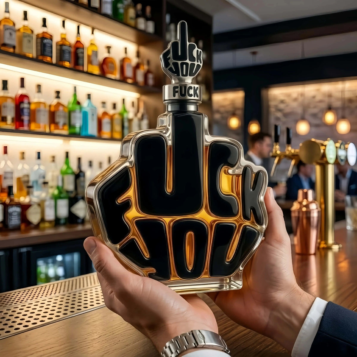 Purpose-Built Novelty Middle Finger Whiskey Decanter