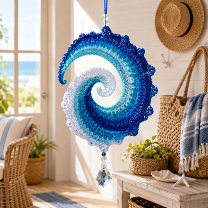 Hands-On Ocean Wave Crochet Wind Spinner Diy Kit for Creative Play