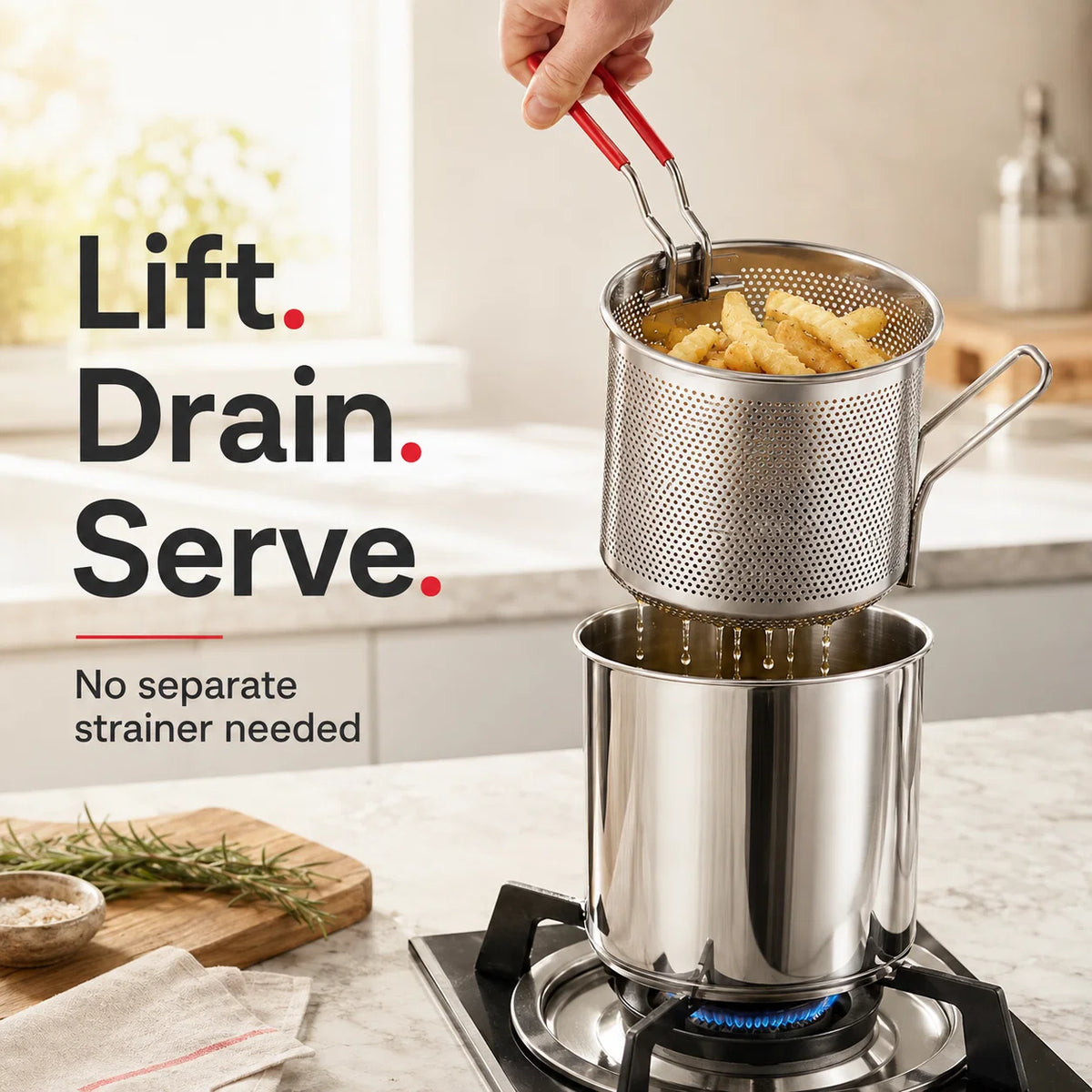 Practical Personal Mini Deep Fryer Set – Stainless Steel P – Onal Mini