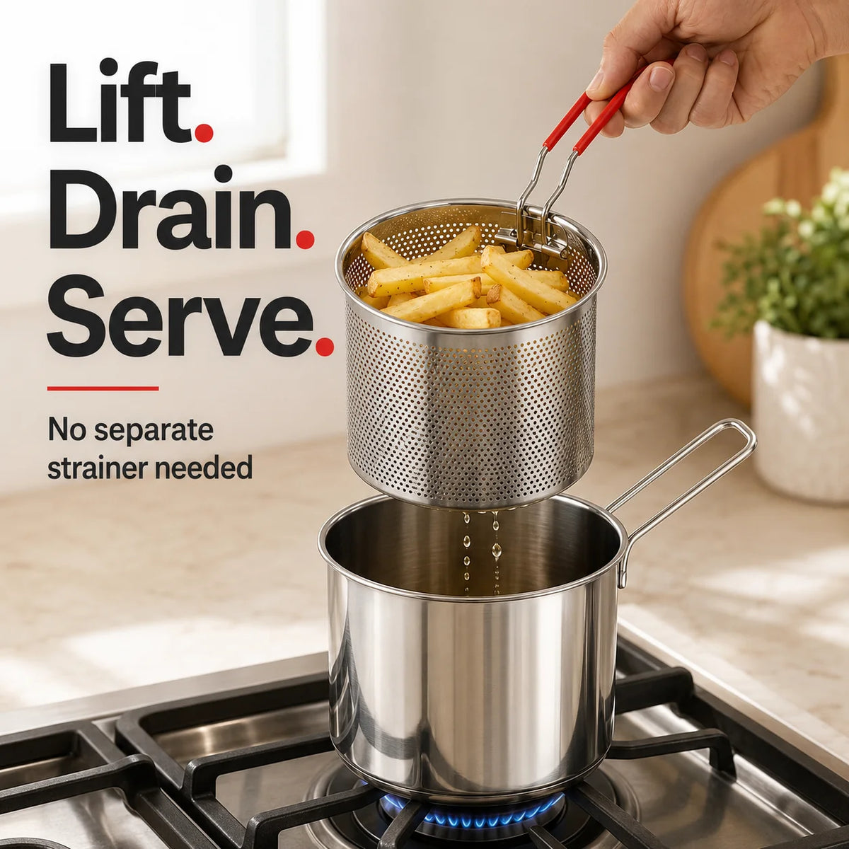 Practical Personal Mini Deep Fryer Set – Stainless Steel P – Onal Mini