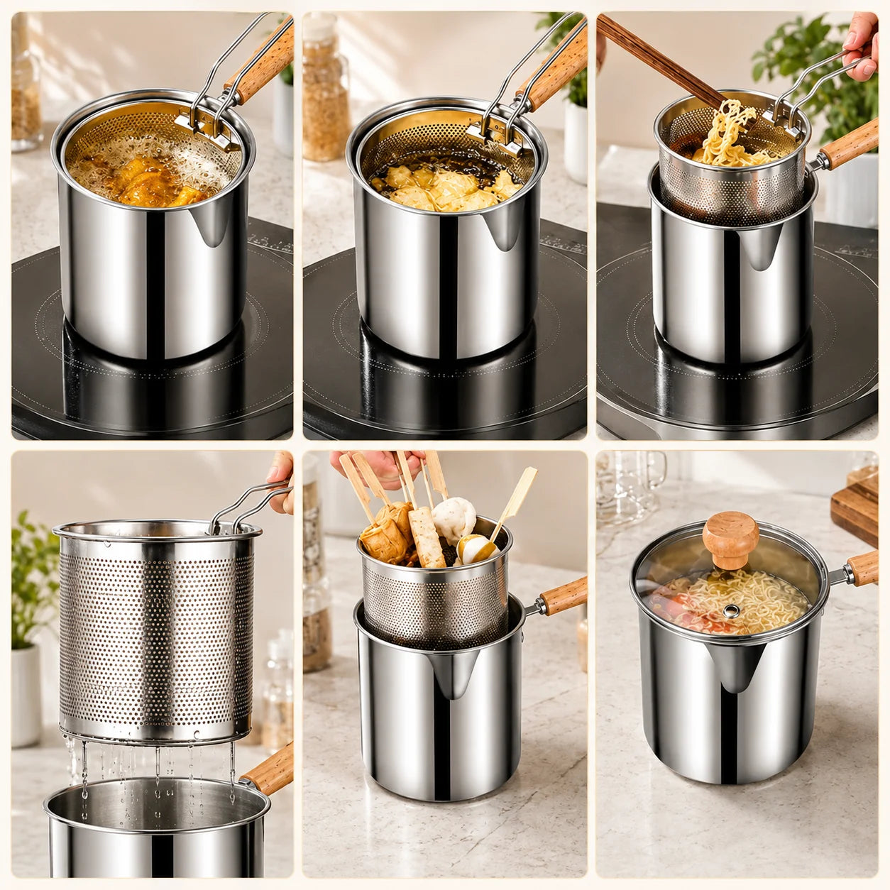 Practical Personal Mini Deep Fryer Set – Stainless Steel P – Onal Mini