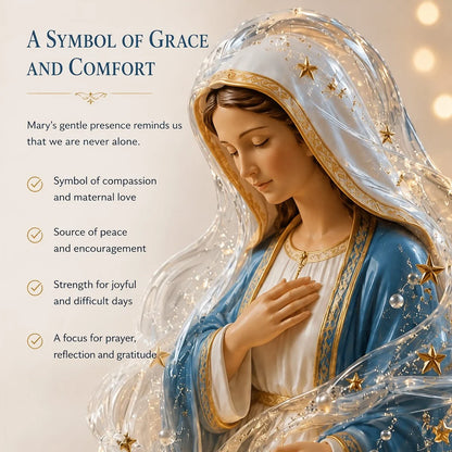 Decorative Our Lady of Starlight Illuminated Prayer Statue