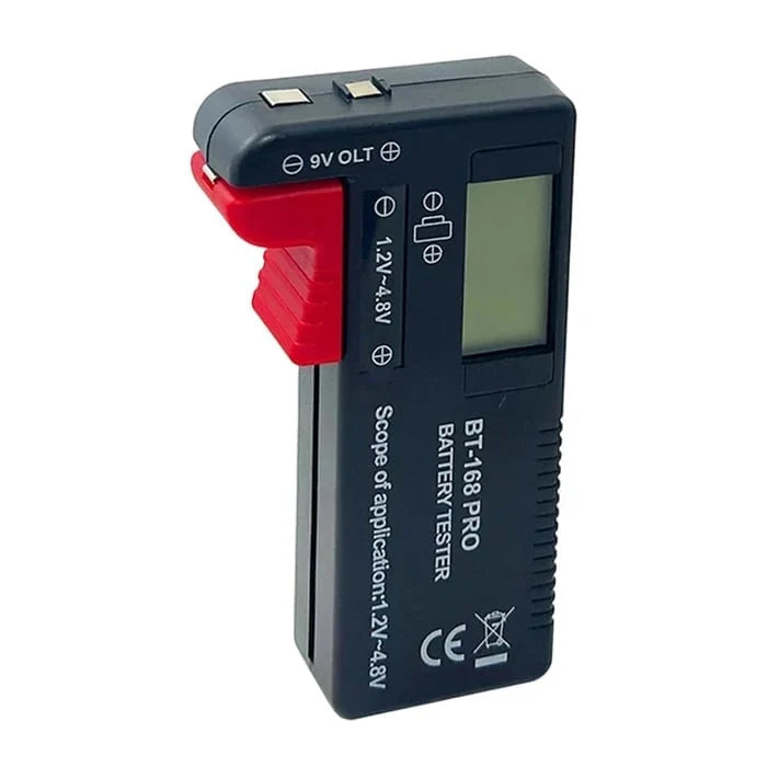 Purpose-Built Digital Battery Checker – Large LCD display shows exact