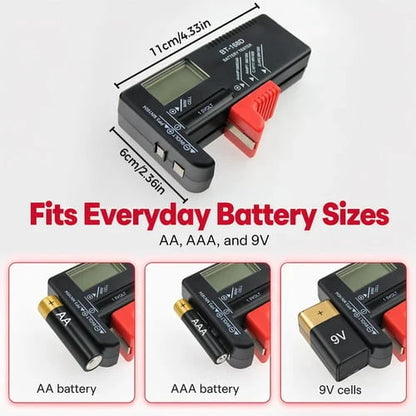 Purpose-Built Digital Battery Checker – Large LCD display shows exact
