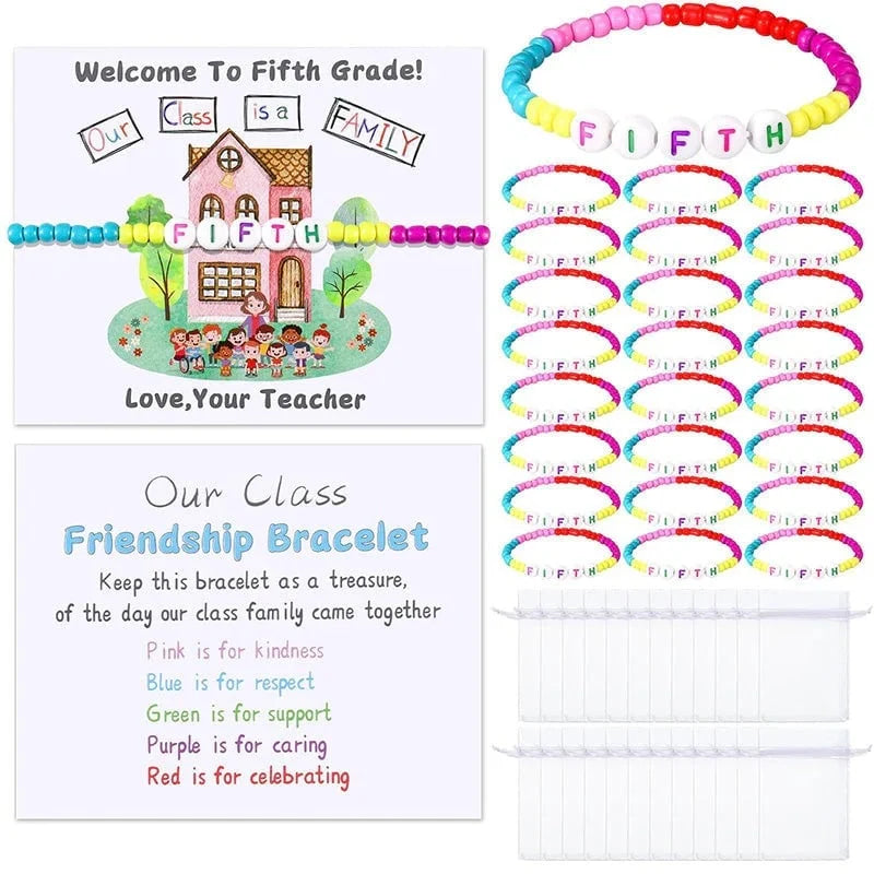 Distinctive Pack of 25 Welcome Bead Bracelets - Strengthen Classroom