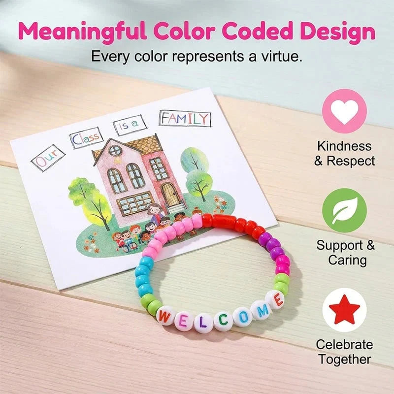 Distinctive Pack of 25 Welcome Bead Bracelets - Strengthen Classroom