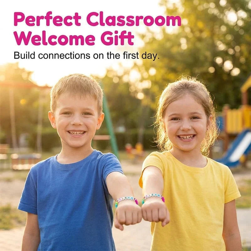 Distinctive Pack of 25 Welcome Bead Bracelets - Strengthen Classroom
