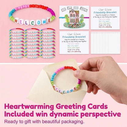 Distinctive Pack of 25 Welcome Bead Bracelets - Strengthen Classroom