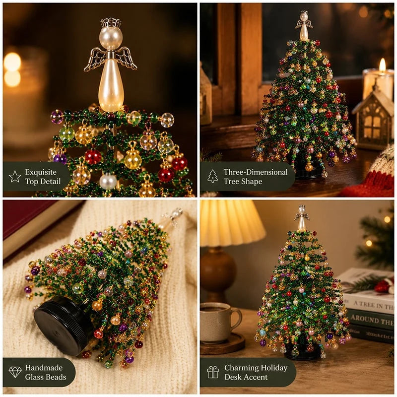 Hands-On Mini Tabletop DIY Beaded Tree Craft Kit – Handmade Holiday