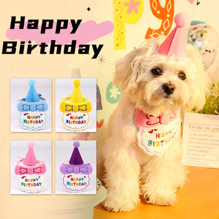 Pet Birthday Party Kit — Dog & Cat Celebration Hats, Bibs & Photo Props