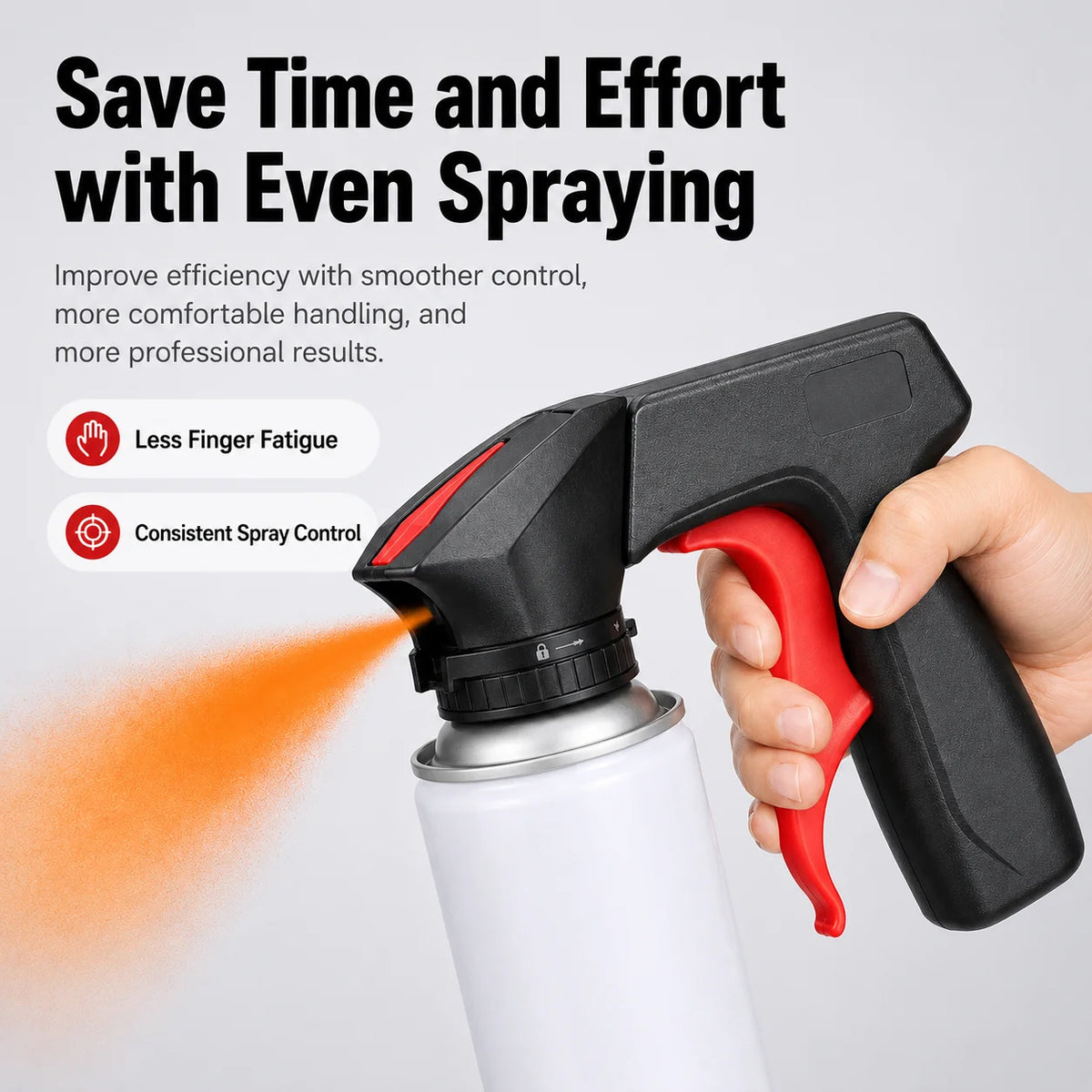 Portable Handle Attachment for Assisted Spray Painting