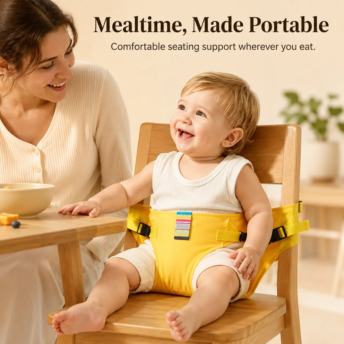 Purpose-Built Portable Baby Chair Harness Safety Belt – Foldable