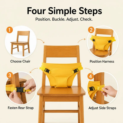 Purpose-Built Portable Baby Chair Harness Safety Belt – Foldable