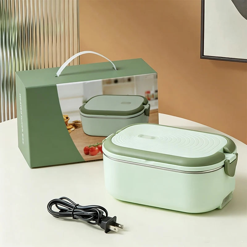 Practical Portable Electric Heated Lunch Box Water- Food