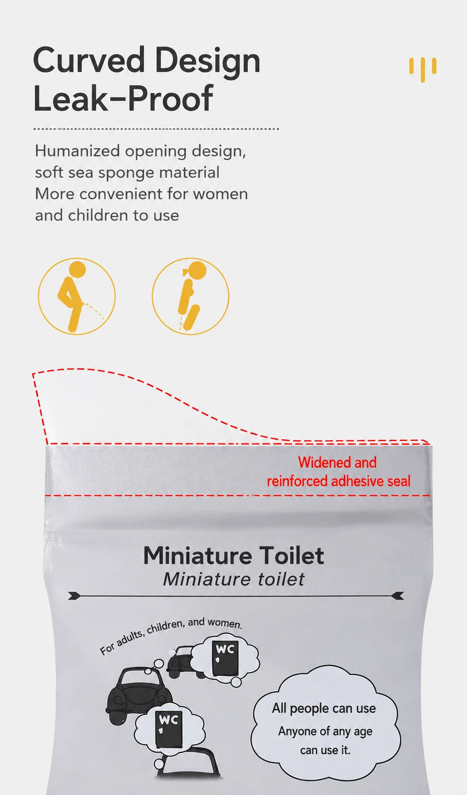 Distinctive 700ml Large Capacity Emergency Urine Bags – Portable