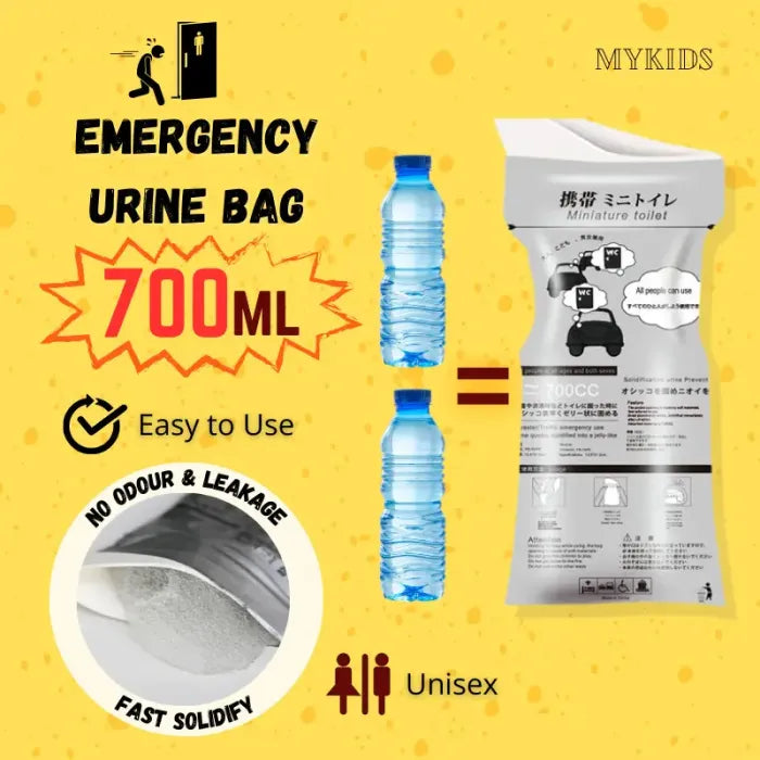 Distinctive 700ml Large Capacity Emergency Urine Bags – Portable