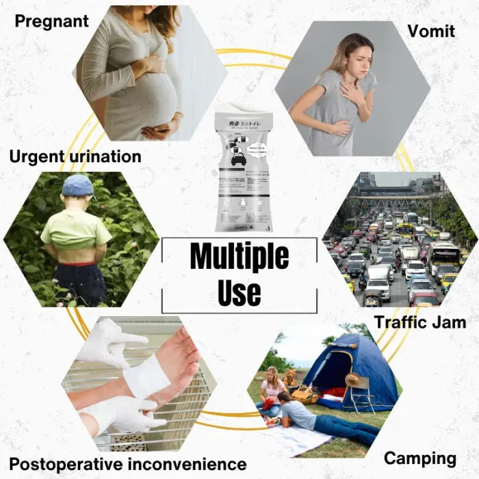 Distinctive 700ml Large Capacity Emergency Urine Bags – Portable