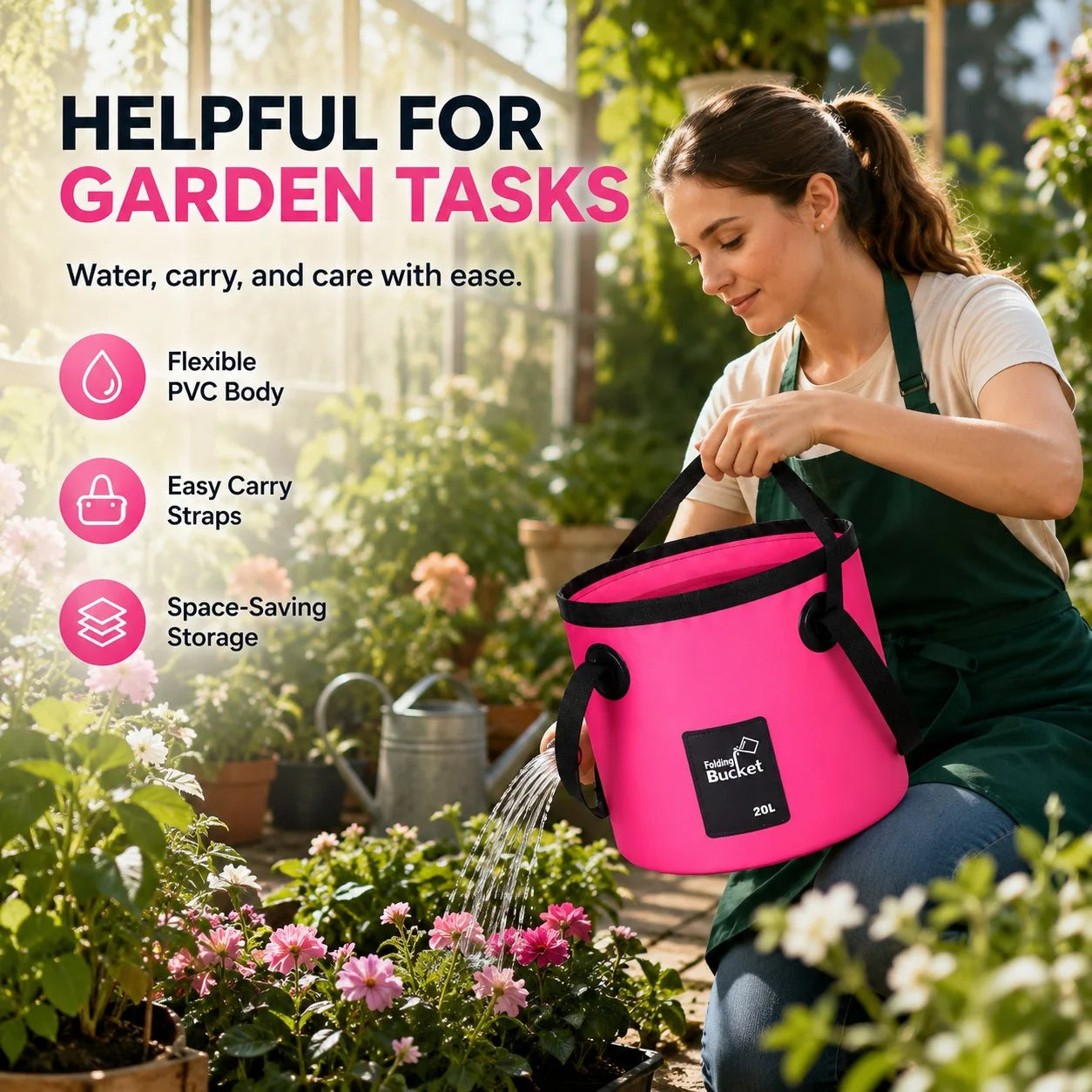 Space-Saving Portable Folding Water Storage BucketYour Go‐Anywhere
